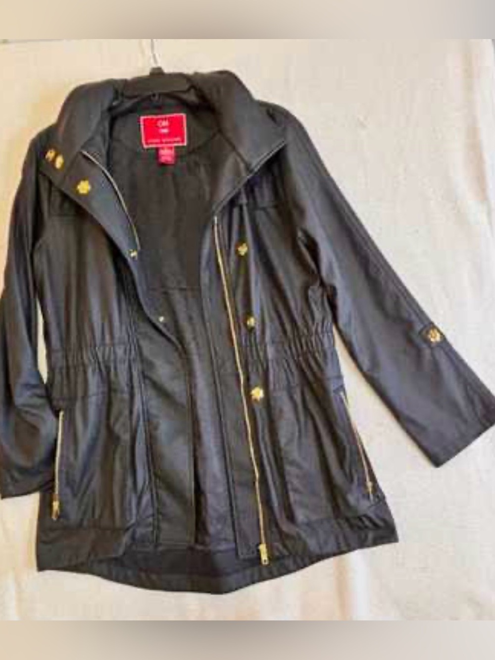 CM 1969 Hooded Utility Coat in Black Size Medium Like New